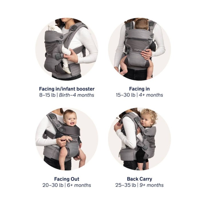 Mochila portabebés CUDL Softened de Nuna Denim