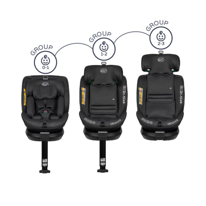 Cadeira auto Denver i-Size apoio de cabeça ajustável