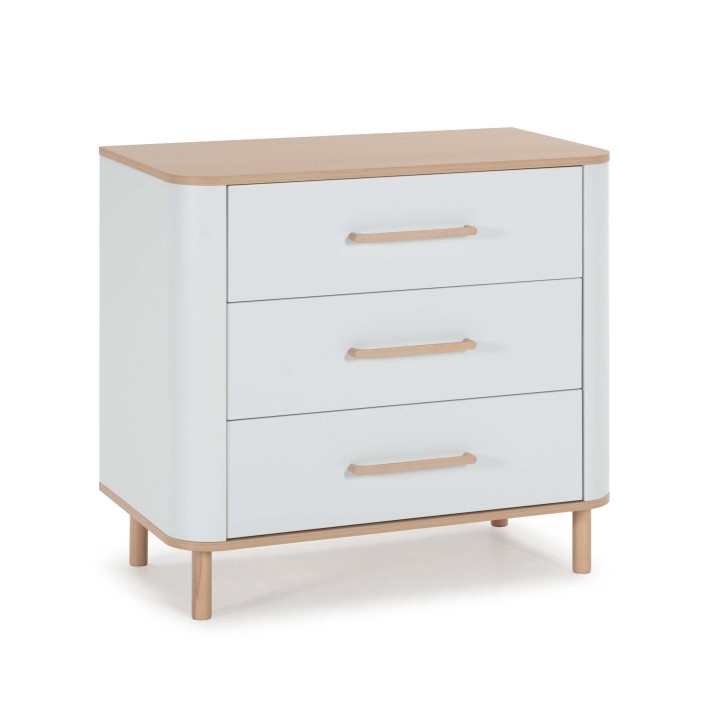 Cómoda CO-2026 Branco/Madeira em quarto Converbaby