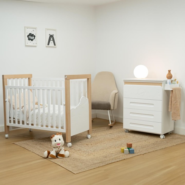 Cuna Dolce Magic Blanco/Madera de Micuna