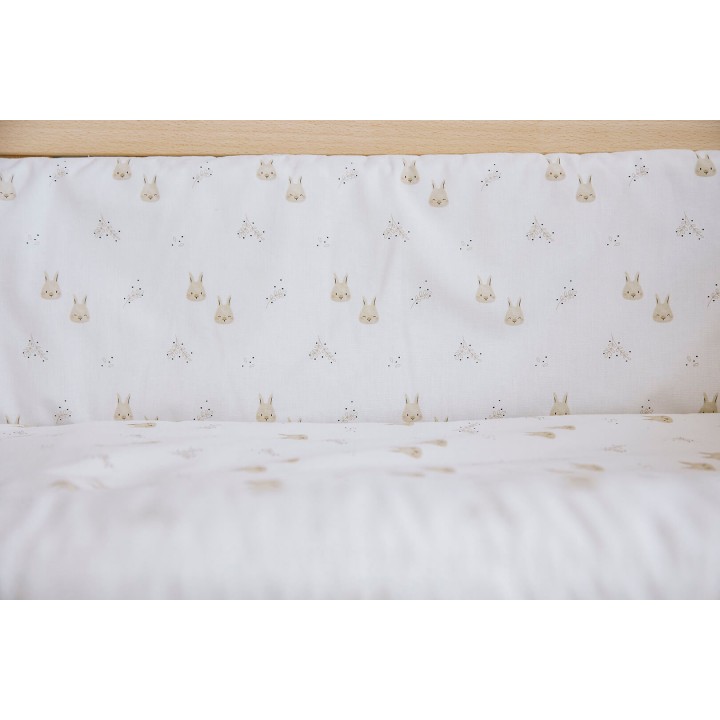 Nórdico y protector Rabbits para minicuna 80 x 50 de Micuna Blanco-Beige