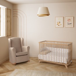 Cuna plegable Simona 120 x 60 de Micuna en color madera