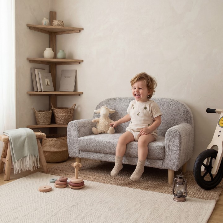 Mini sofá infantil de 2 plazas Miniduo de Micuna