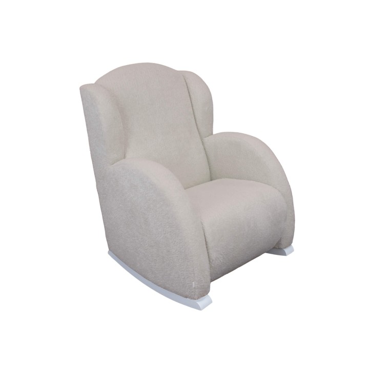 Cadeira de amamentação Flor Slow System da Micuna - Branco / Borreguito Cinza