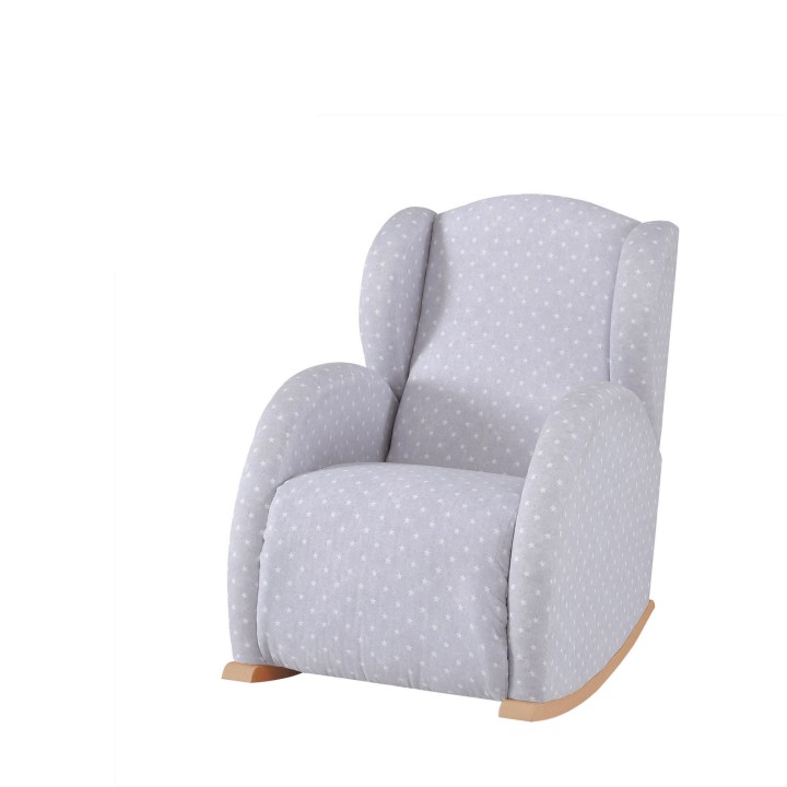 Mecedora de lactancia Flor Slow System de Micuna - Madera / Galaxy Gris