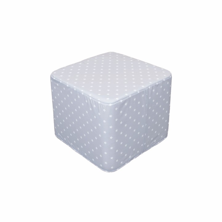 Puff quadrado da Micuna - Galaxy Cinza