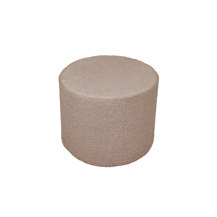 Puff circular da Micuna - Borreguito Taupé