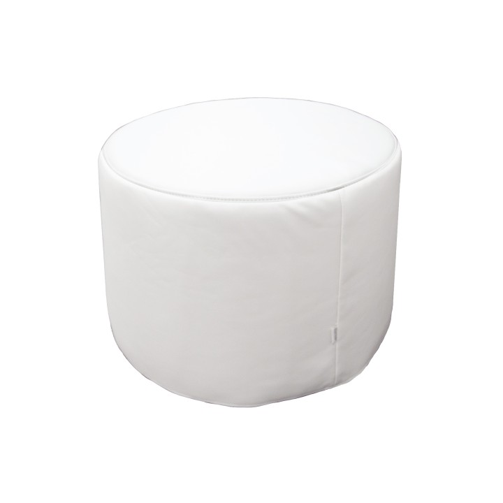 Puff circular da Micuna - Pele sintética Branco