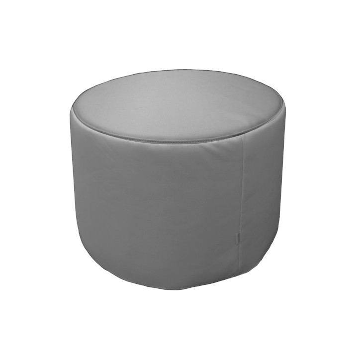 Puff circular da Micuna - Polipele Cinza