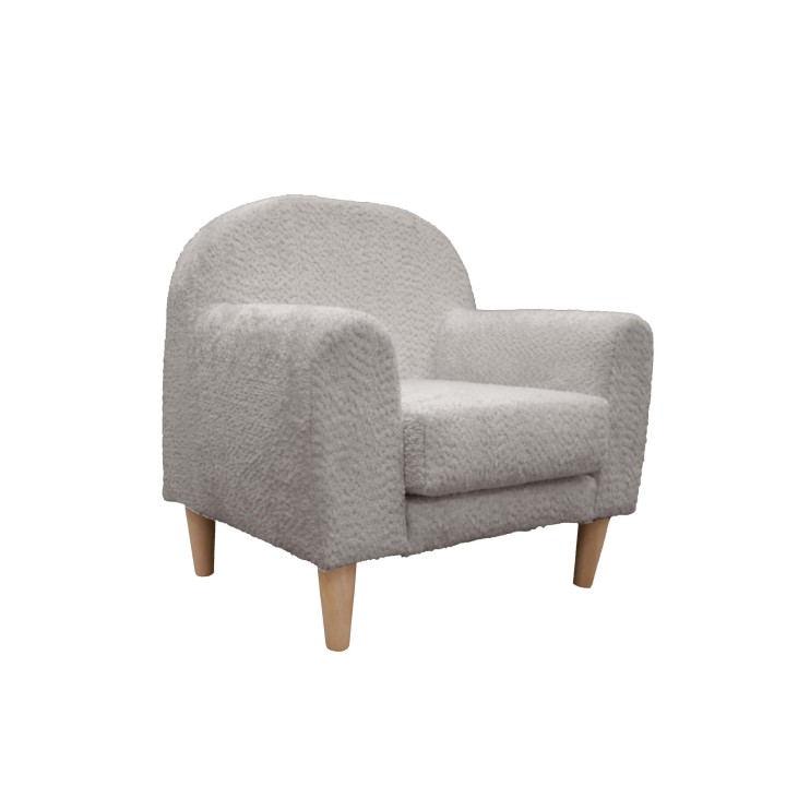 Mini sofá infantil de Micuna - Madera / Borreguito Gris