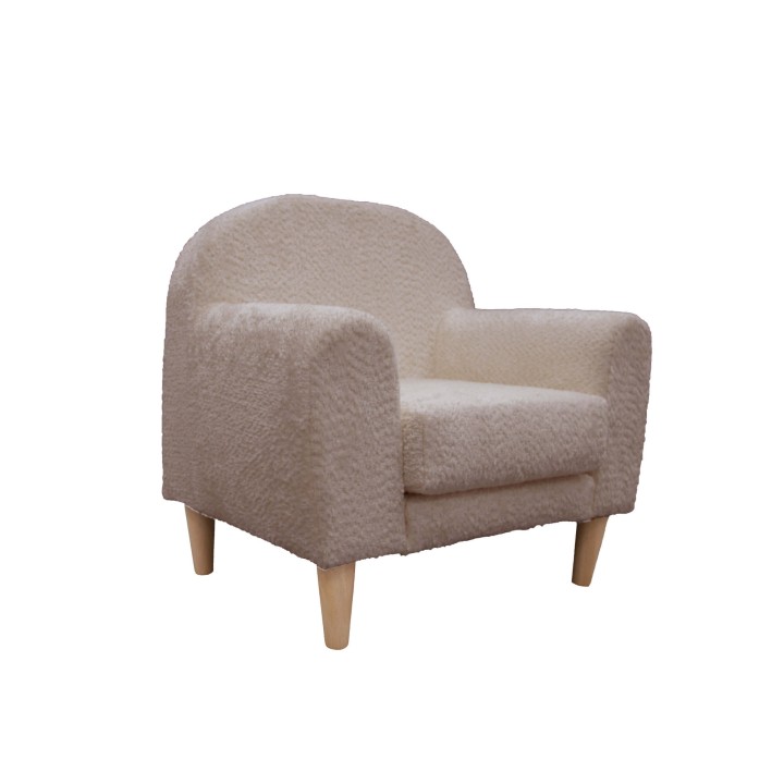 Mini sofá infantil de Micuna - Madera / Borreguito Taupé
