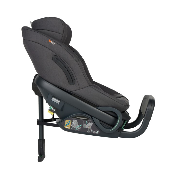 BeSafe Stretch² Cadeira-auto 61-125 cm contramarcha - BeSafe Dark Grey Melange