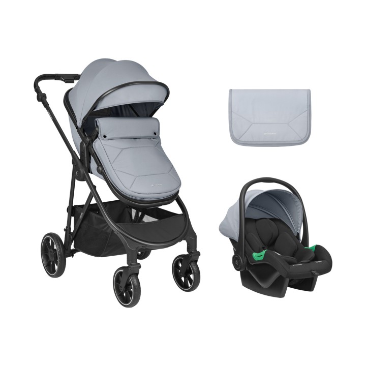 Carrito 3en1 Jean de KikkaBoo - Gris Oscuro