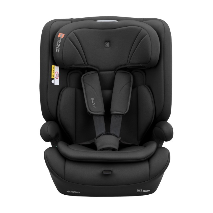 Silla de coche i-Flow i-Size 76-150 cm de KikkaBoo - Negro detalle