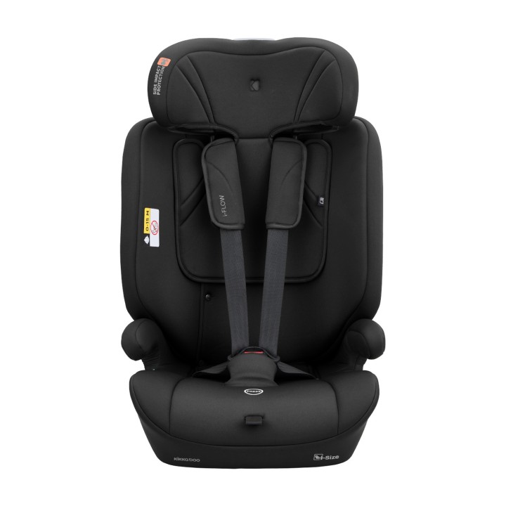 Silla de coche i-Flow i-Size 76-150 cm de KikkaBoo - Negro frontal
