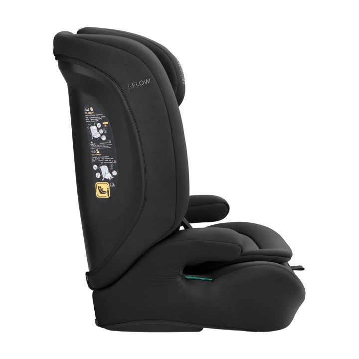 Silla de coche i-Flow i-Size 76-150 cm de KikkaBoo - Negro lateral