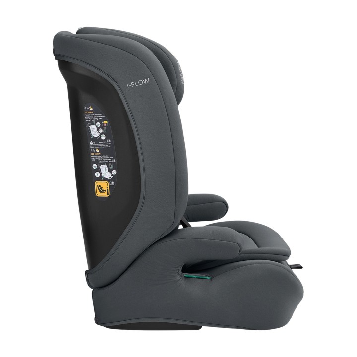 Silla de coche i-Flow i-Size 76-150 cm de KikkaBoo - Gris lateral