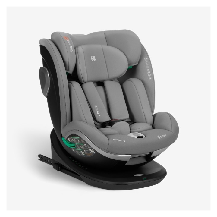 Silla de coche i-Drive i-Size 40-150 cm de KikkaBoo - Gris Claro