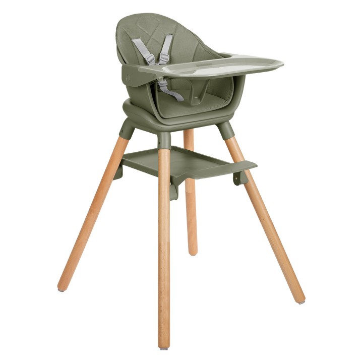 Trona 2en1 Woody de KikkaBoo - Verde Militar