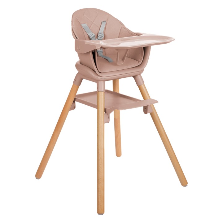 Cadeira de papa 2em1 Woody da KikkaBoo - Rosa