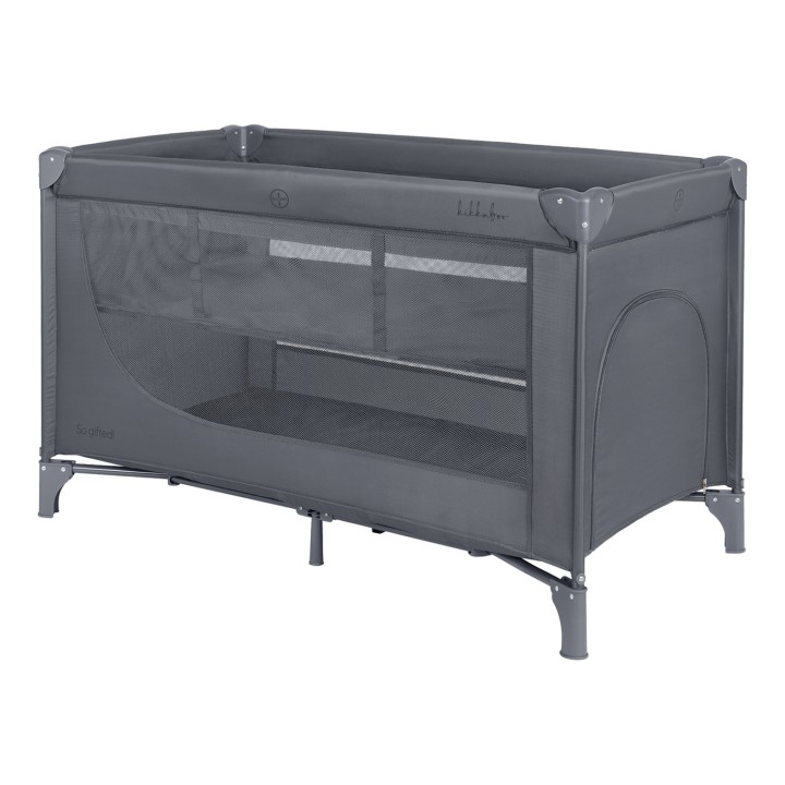 Cuna de viaje So Gifted 2 niveles de KikkaBoo - Gris