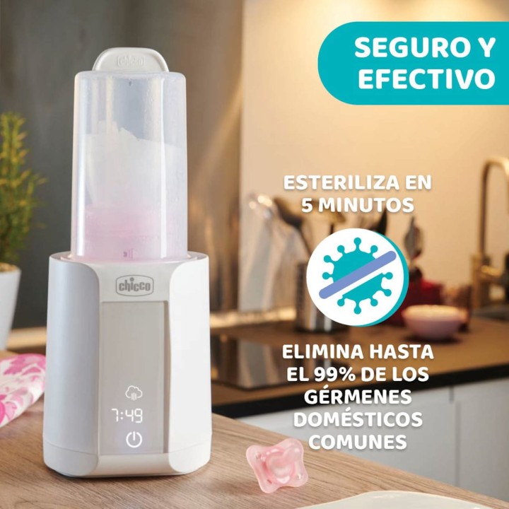 Aquecedor de biberões digital com esterilizador da Chicco