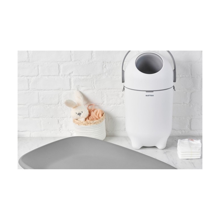 Contenedor de pañales Dropy de Nattou - White