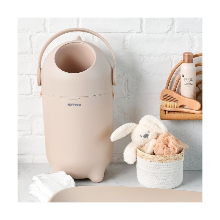 Contenedor de pañales Dropy de Nattou - Beige