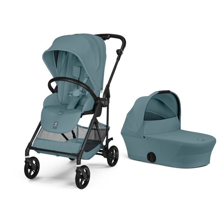 Dúo Melio Carbon con capazo de Cybex - Stormy Blue