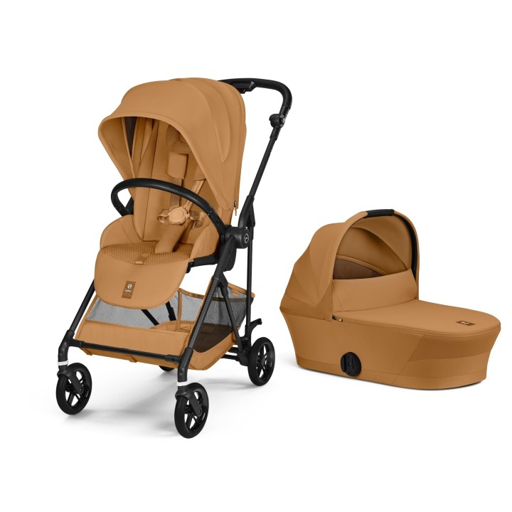 Dúo Melio Carbon con capazo de Cybex - Cinnamon Yellow