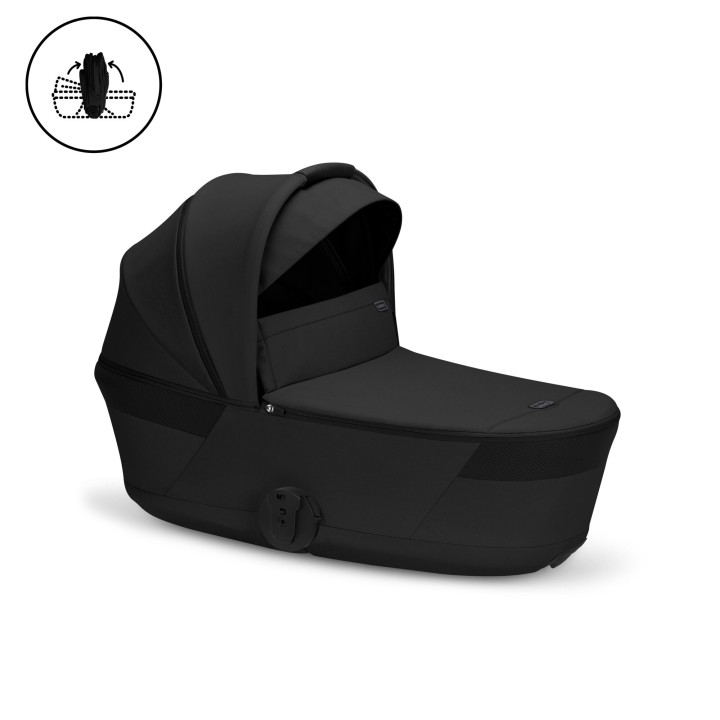 Dúo Talos S Lux 2026 con capazo plegable de Cybex - Moon Black - vista 2