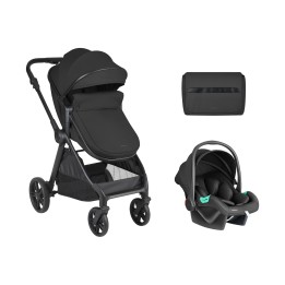 Carrito 3 en 1 Eloe de KikkaBoo - Negro