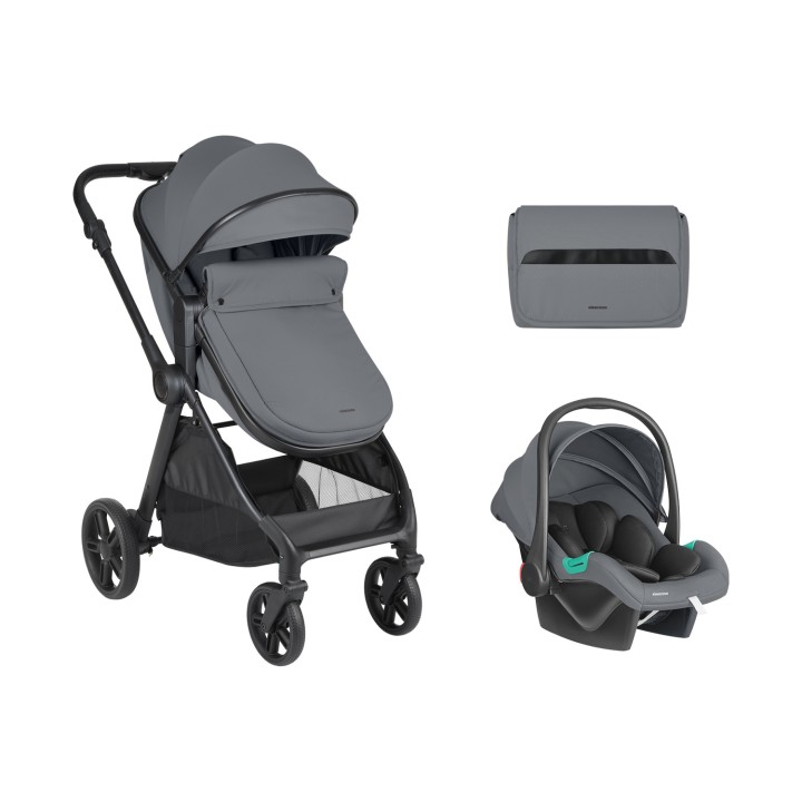 Carrito 3 en 1 Eloe de KikkaBoo - Gris Oscuro