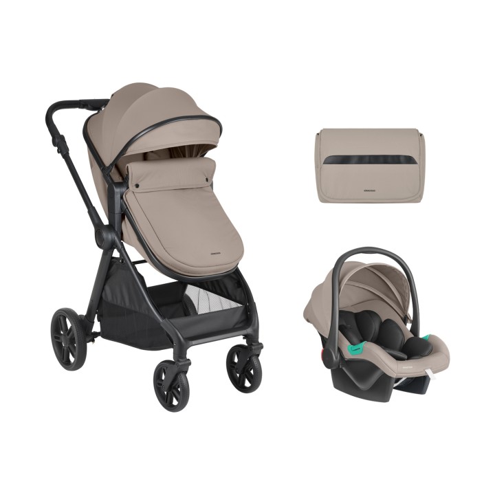 Carrito 3 en 1 Eloe de KikkaBoo - Beige Oscuro