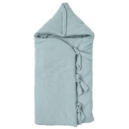 Saco arrullo con capucha Waffle (azul) de Bimbidreams