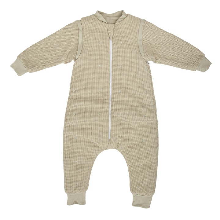 Saco pijama con pies 75 cm Waffle (verde) de Bimbidreams