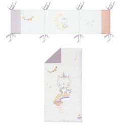 Colcha Reversible + Protector Unicorn de BimbiDreams