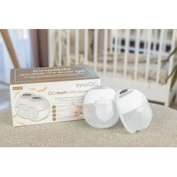 Doble extractor eléctrico de leche portátil GIOmum Line Discreet Light de innoGIO