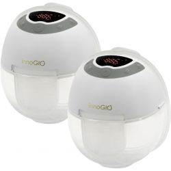 Doble extractor eléctrico de leche portátil GIOmum Line Discreet Light de innoGIO