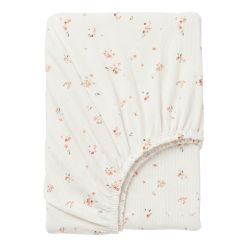 Sábana bajera de punto cuna 60x120 Monet (blanco/rosa) de Bimbidreams