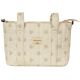 Bolso pañalera crossbody con cambiador Cornelia (blanco/verde) de Bimbidreams