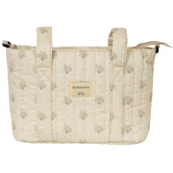 Bolso pañalera crossbody con cambiador Cornelia (blanco/verde) de Bimbidreams