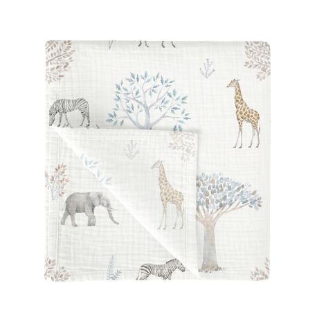 Muselina de bambú 120x120 cm Tanzania (multicolor) de Bimbidreams