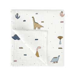 Muselina de bambú 120x120 cm Dinosaurius (color) de Bimbidreams