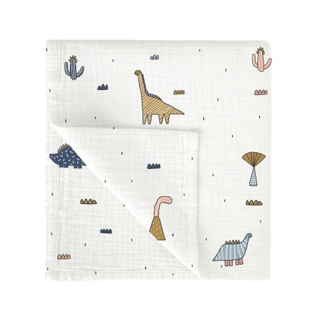 Muselina de bambú 120x120 cm Dinosaurius (color) de Bimbidreams
