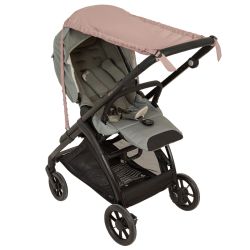 Toldo protector solar para carrito 45x80 Liso (rosa) de Bimbidreams