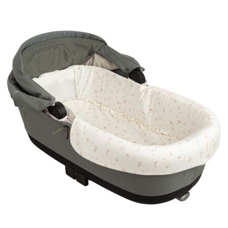 Interior de capazo para carrito Monet (blanco/rosa) de Bimbidreams