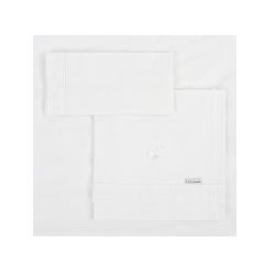 Tríptico sábanas 100% algodón cuna 60x120 Toscana (blanco) de Bimbidreams