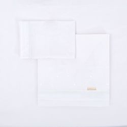 Tríptico sábanas 100% algodón cuna 60x120 Punts (blanco) de Bimbidreams