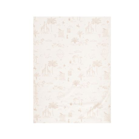 Sábana bajera de punto cuna mini 50x80 Noé (blanco/lino) de Bimbidreams